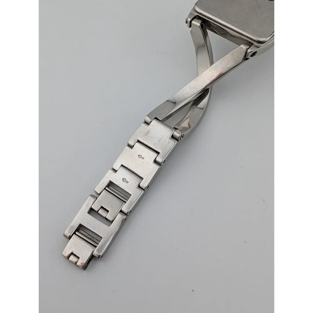 DKNY Pave Crystal Watch Women 28mm Case‎ Silver 6.5